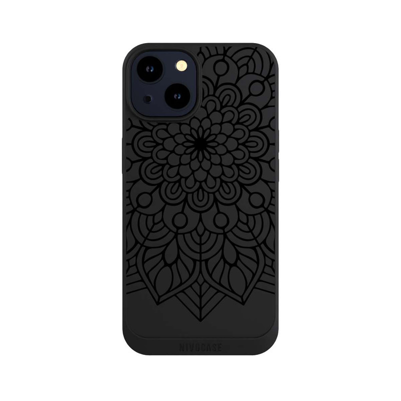 iPhone 14 NIVOpure Mandala Indien Noir sans Fond