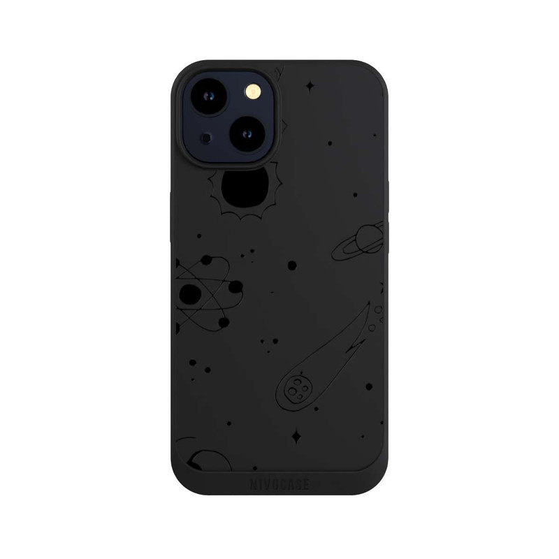 iPhone 14 NIVOpure Black Galaxy transparent
