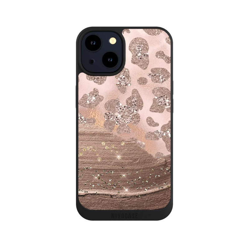 iPhone 14 NIVOpure Silver Leopard Glitterlook