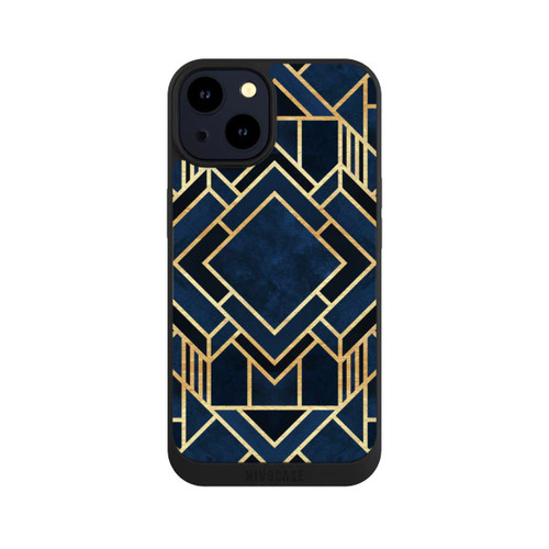 Apple iPhone 14 NIVOpure Kunst Deko Blau Golddruck