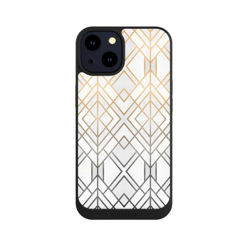 Apple iPhone 14 NIVOpure Gold und Grauer Geo Golddruck