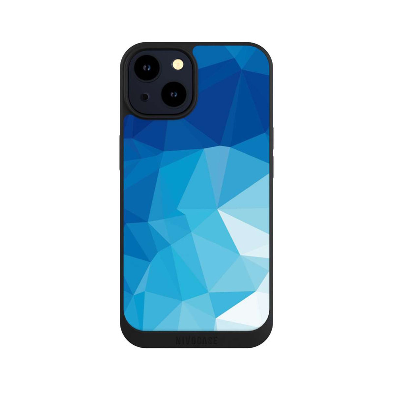 iPhone 14 NIVOpure Polygonal Mosaic Blue