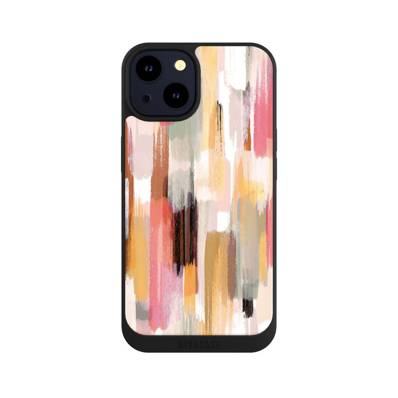 iPhone 14 NIVOpure Coups de pinceau abstraits Nuances d'automne