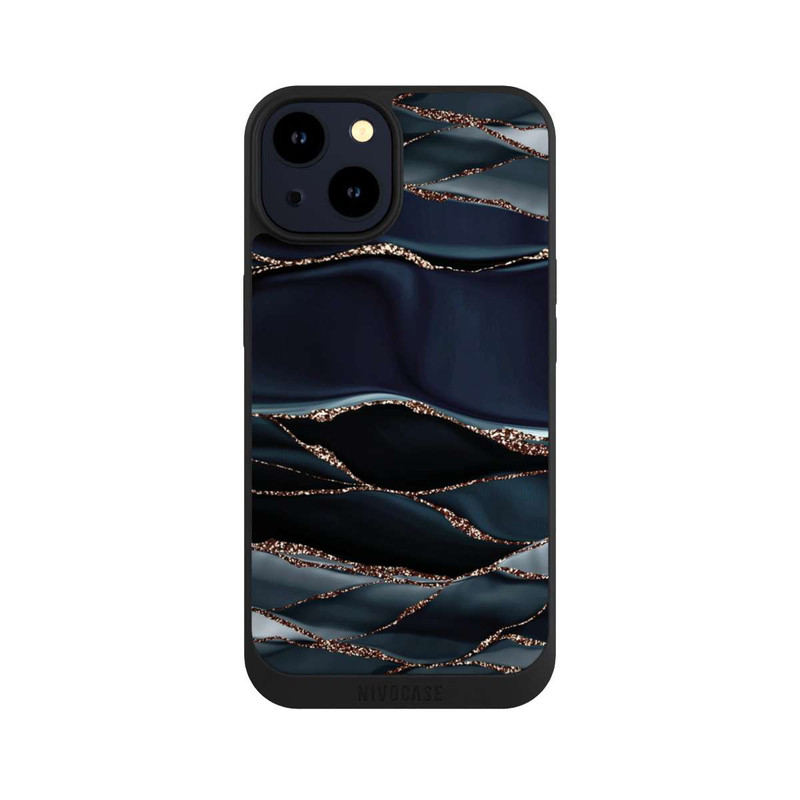 iPhone 14 NIVOpure Dark Grey Stripes Golden LooK