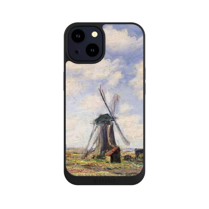 iPhone 14 NIVOpure Tulip Fields with the Rijnsburg Windmil by Claude Monet