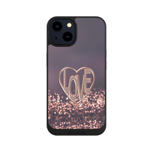 Apple iPhone 14 NIVOpure LOVE Glitzerrosa