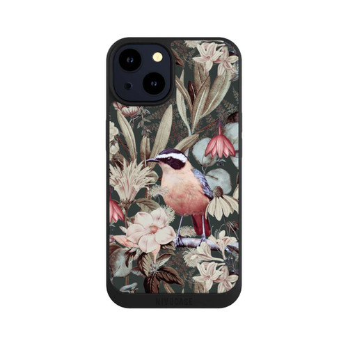 Apple iPhone 14 NIVOpure Orange Bird in Vintage Flower Pattern