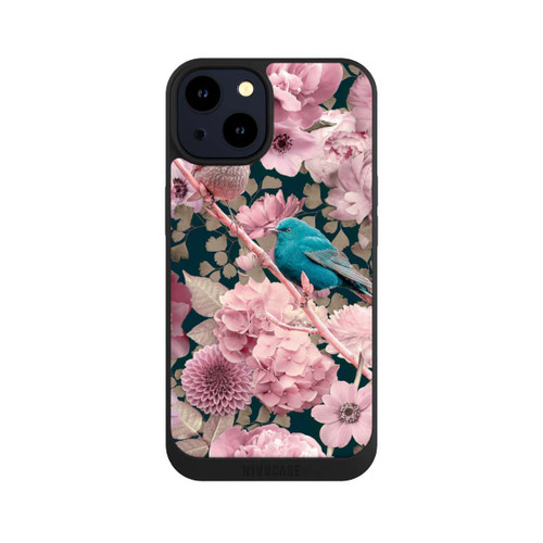 Apple iPhone 14 NIVOpure Spatzen im rosa Blumenmuster