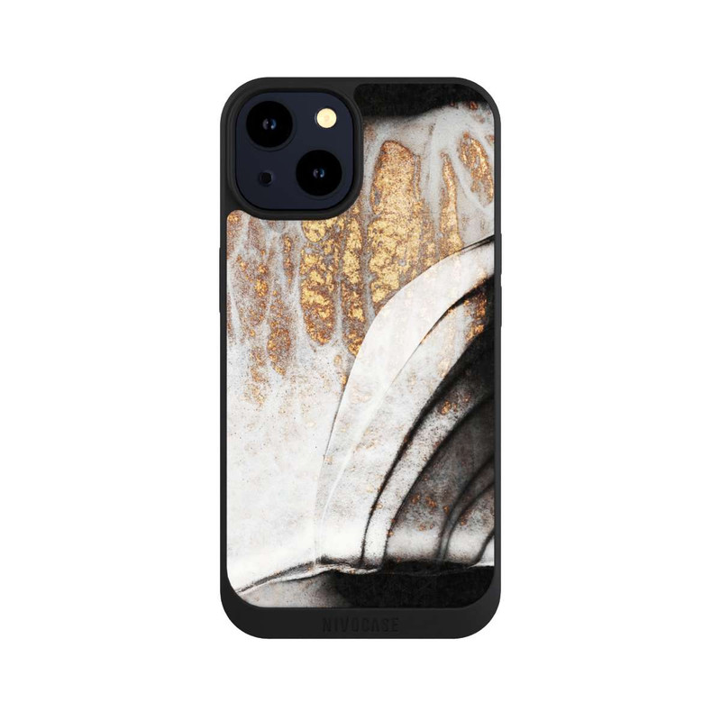 iPhone 14 NIVOpure Veines noires et dorées