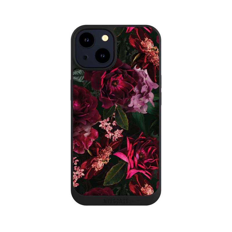 iPhone 14 NIVOpure Dark Red and Pink Flowers