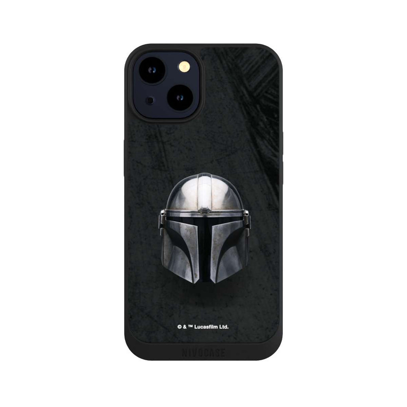 iPhone 14 NIVOpure Schwarzer Mandalorianer Helm