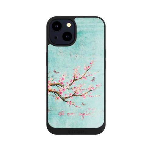 Apple iPhone 14 NIVOpure Motif d'arbre en fleurs de cerisier bleu