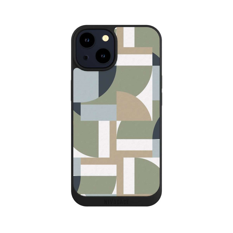iPhone 14 NIVOpure Polygones futuristes du Bauhaus Beige