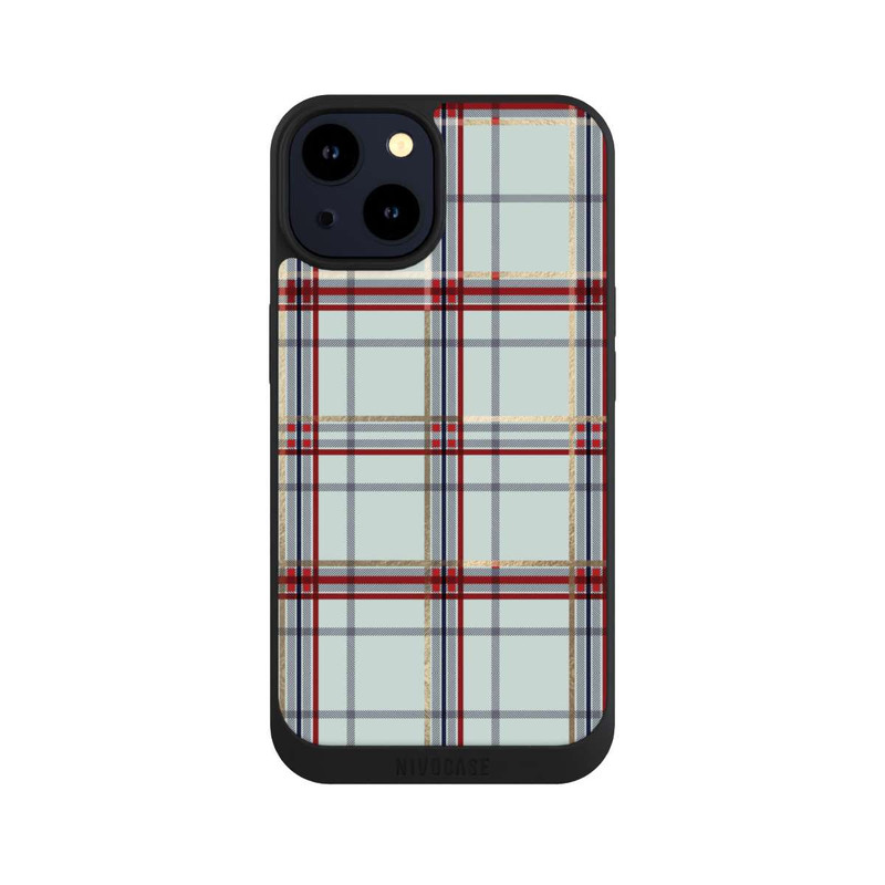 iPhone 14 NIVOpure Tartan Blau