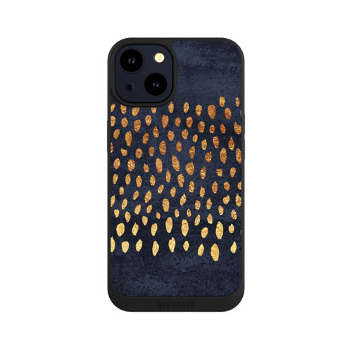 Apple iPhone 14 NIVOpure Muster Gold und Marine