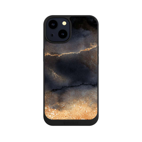 Apple iPhone 14 NIVOpure Schwarzer Marmor Goldstaub Look