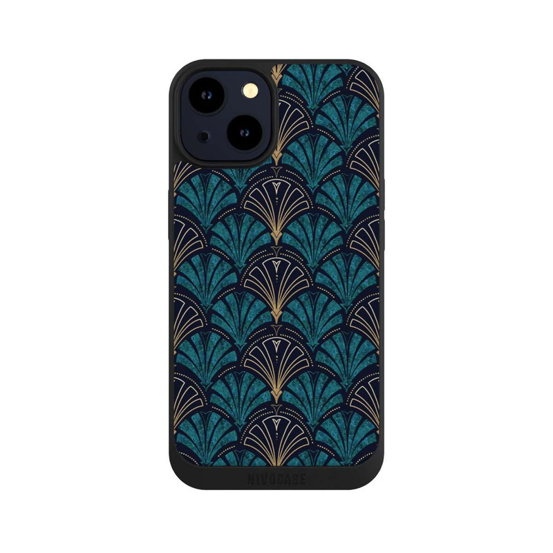 iPhone 14 NIVOpure Art Deco Teal Gold Seamless