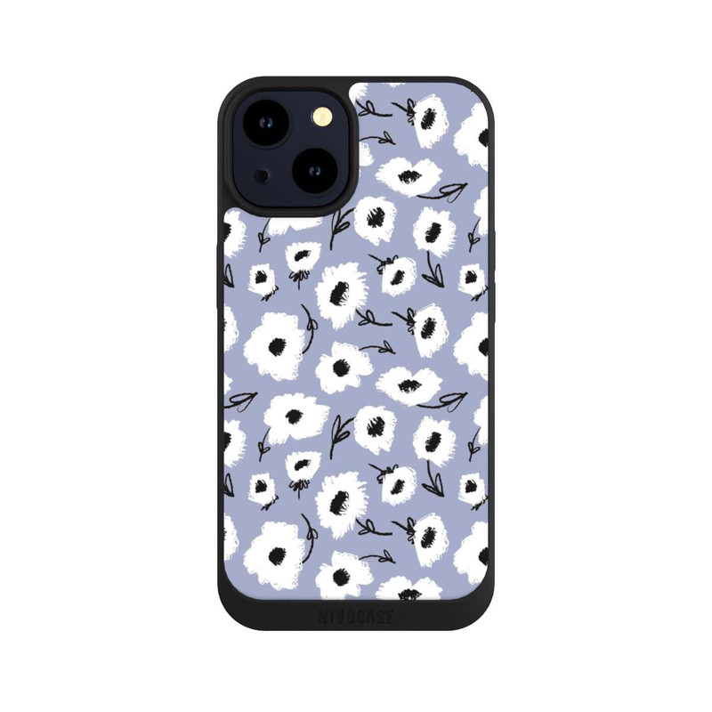 iPhone 14 NIVOpure Flower Pattern Lila