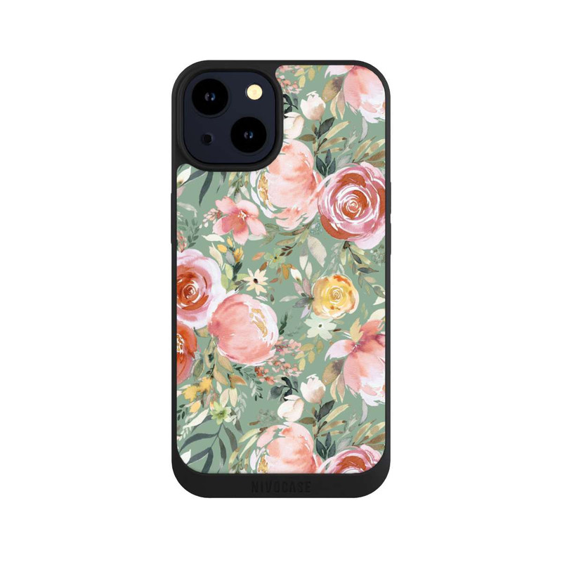 iPhone 14 NIVOpure Pastellfarbener Pfingstrosenstrauß