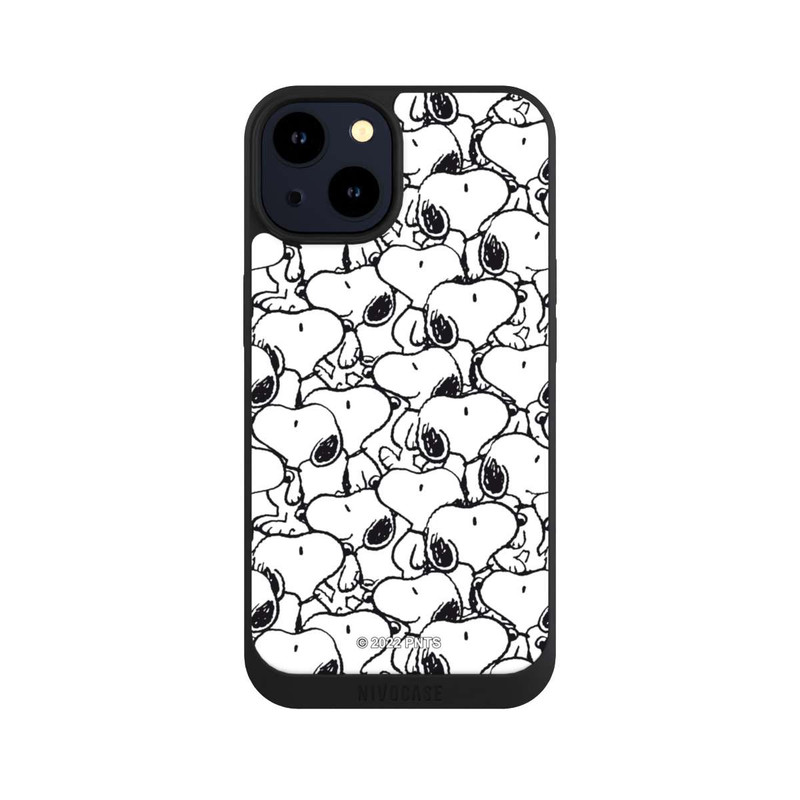 iPhone 14 NIVOpure Snoopy Muster Schwarz und Weiß