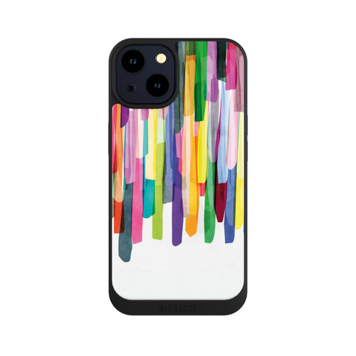 Apple iPhone 14 NIVOpure Bunte Streifen Weißer Hintergrund