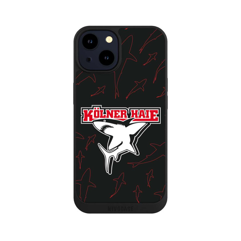 iPhone 14 NIVOpure Haie Muster Rot
