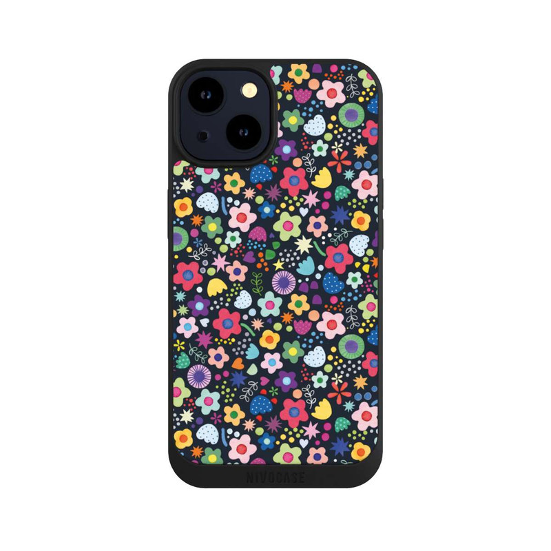 iPhone 14 NIVOpure Psychedelic Flowers Multi Black
