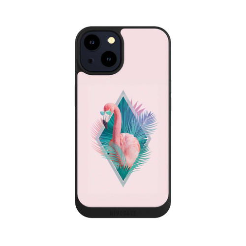 Apple iPhone 14 NIVOpure Tropical Leaves Flamingo