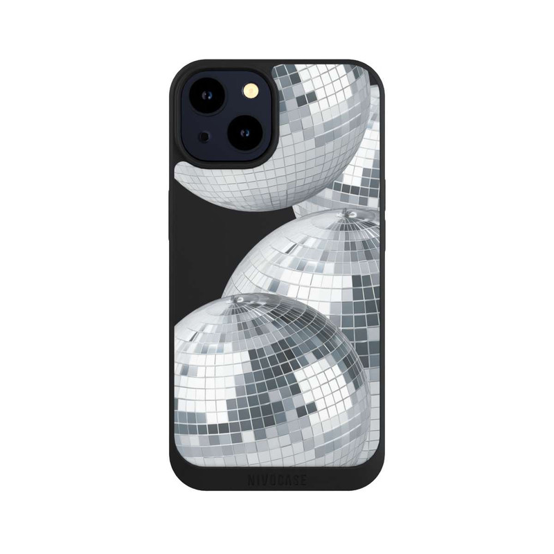 iPhone 14 NIVOpure Disco Ball Party Silver Transparent with AI