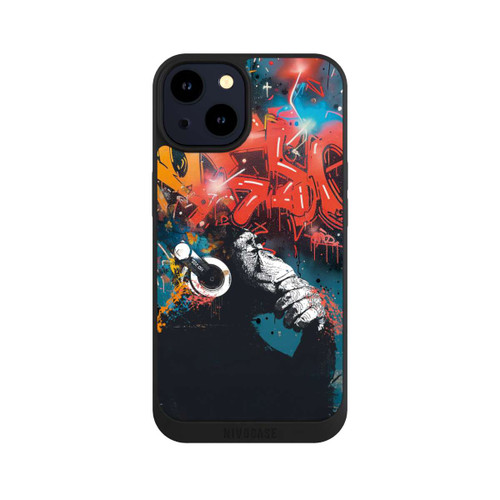 Apple iPhone 14 NIVOpure Affe Stereo Kopfhörer Graffiti Street Art