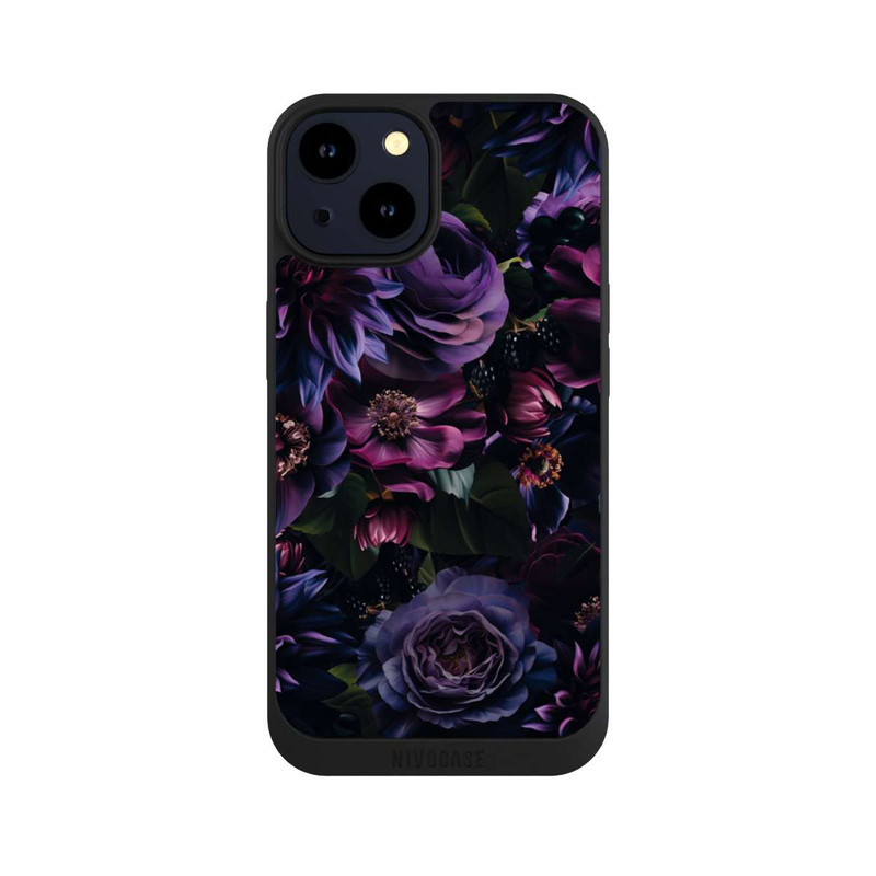 iPhone 14 NIVOpure Dark Purple Flowers