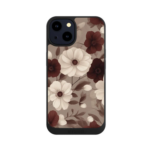 Apple iPhone 14 NIVOpure Negative Flower Bordeaux White with AI