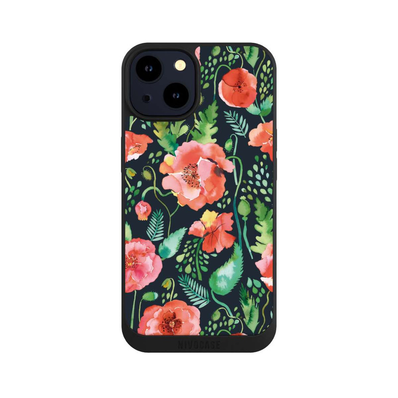 iPhone 14 NIVOpure Mohnblumen Dunkle Wildnis