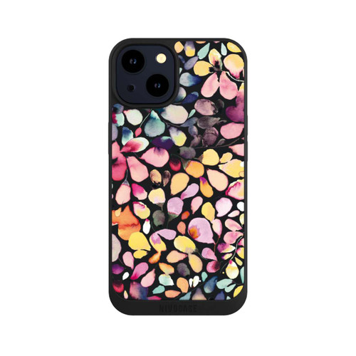 Apple iPhone 14 NIVOpure Eucalyptus Watercolor Leaves Black
