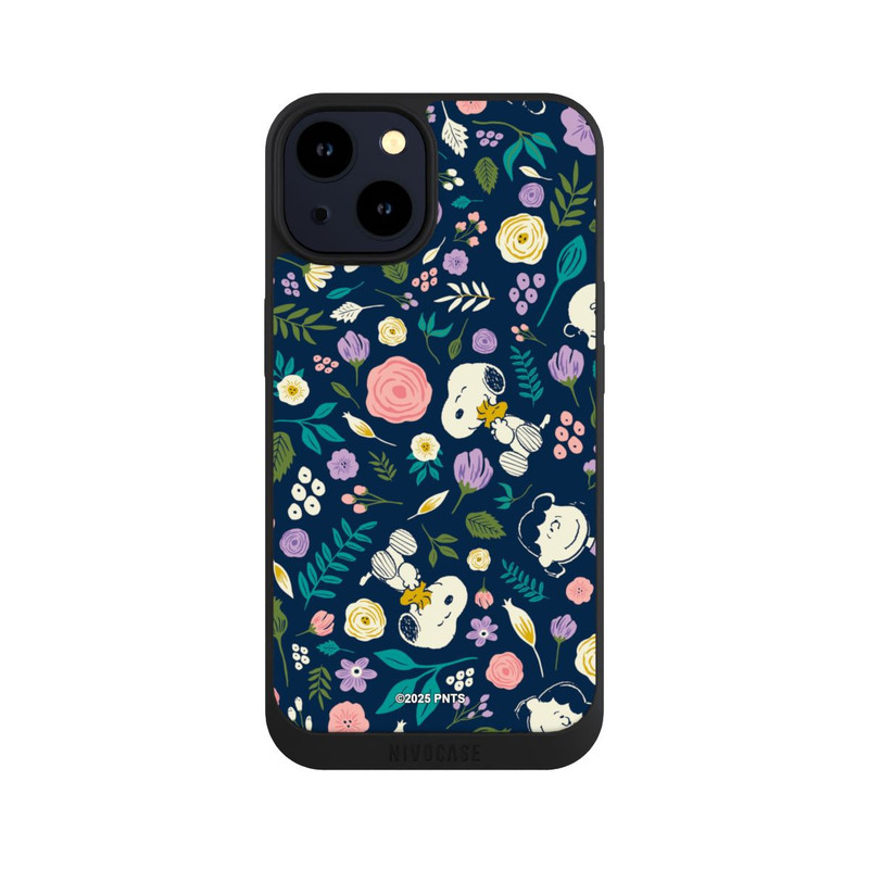 iPhone 14 NIVOpure Peanuts Dark Flower Pattern