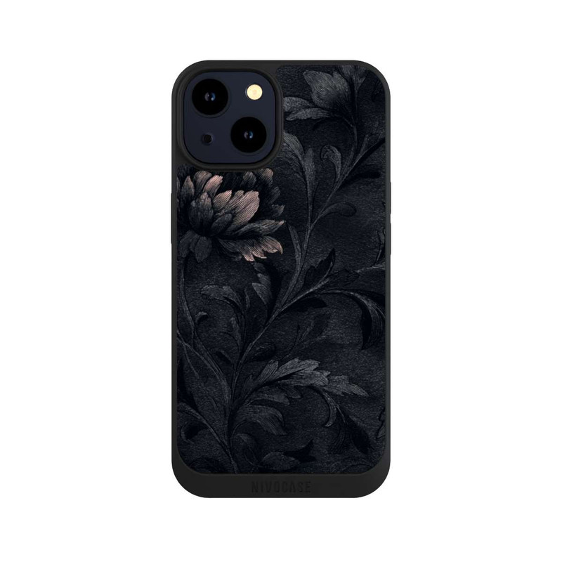 iPhone 14 NIVOpure Dunkles Blumenmuster Vintage