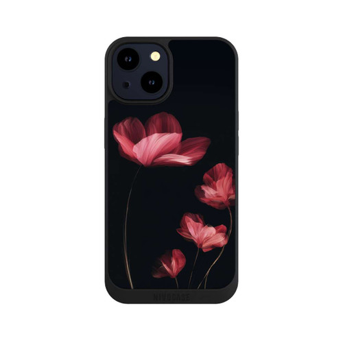 Apple iPhone 14 NIVOpure Burgunder Blüten schwarz