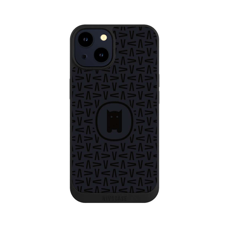 iPhone 14 NIVOpure Nivocase Muster Schwarz Grau