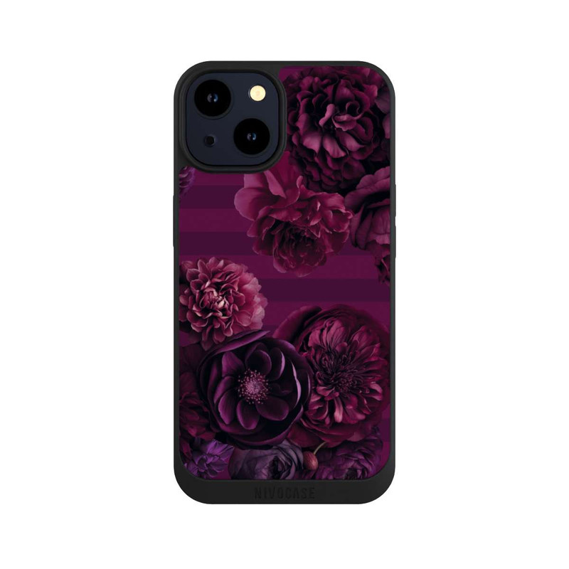 iPhone 14 NIVOpure Majestic Baroque Blossom Dream Burgundy Pink with AI