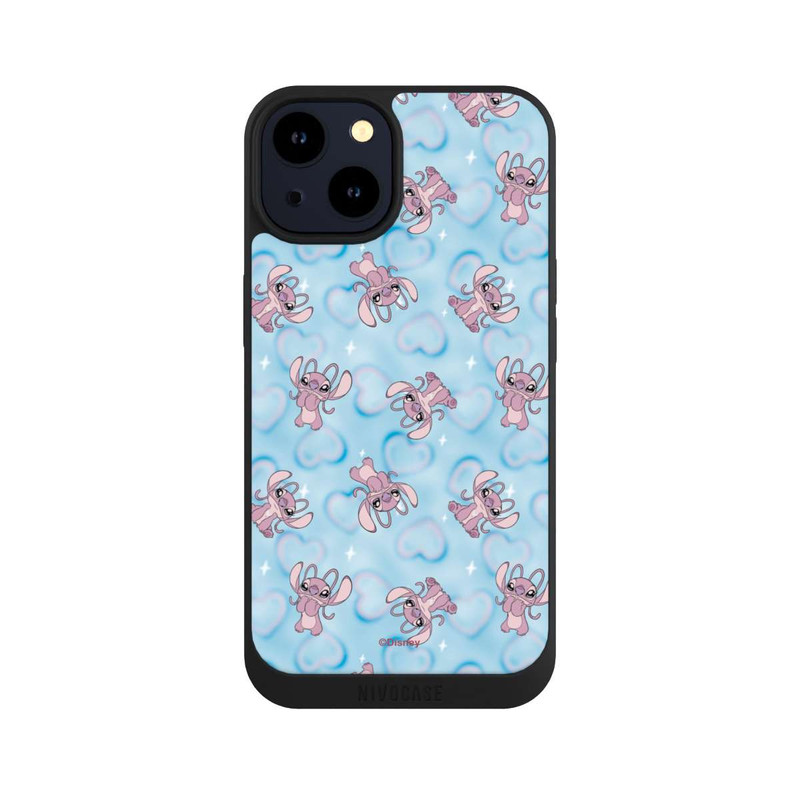 iPhone 14 NIVOpure Lilo & Stitch Angel Pattern Blue Hearts