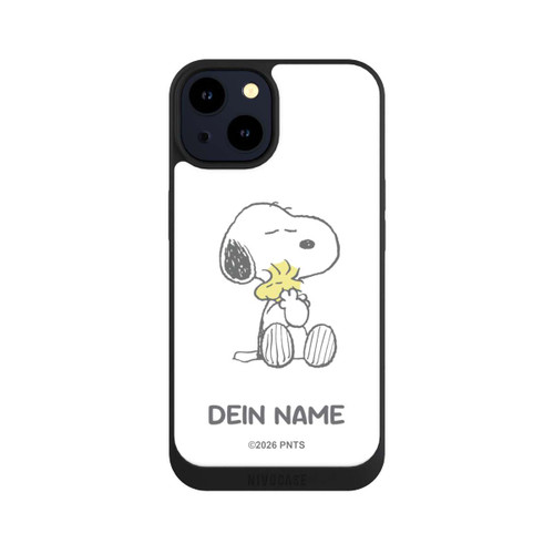 Apple iPhone 14 NIVOpure Snoopy And Woodstock Cuddling Personalisierbar
