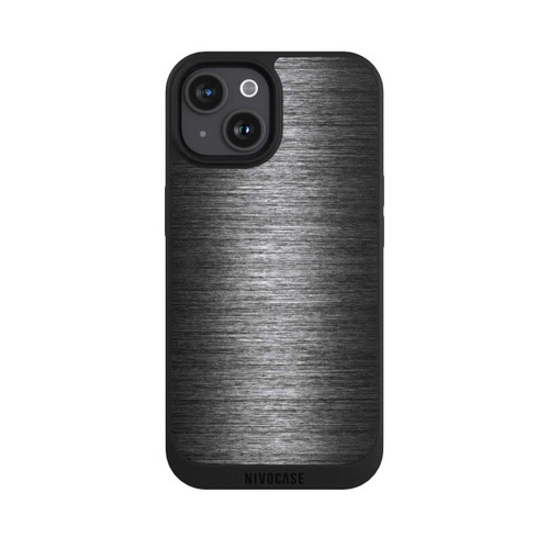 Apple iPhone 15 NIVOpure Metal Look - Anthrazit