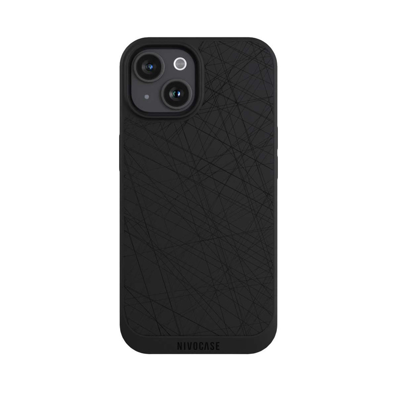 iPhone 15 NIVOpure Scratches Black ohne Hintergrund