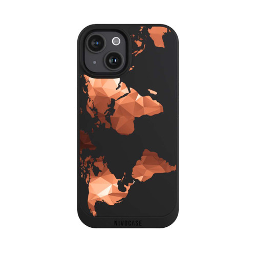 Apple iPhone 15 NIVOpure Worldmap Triangle ohne Hintergrund