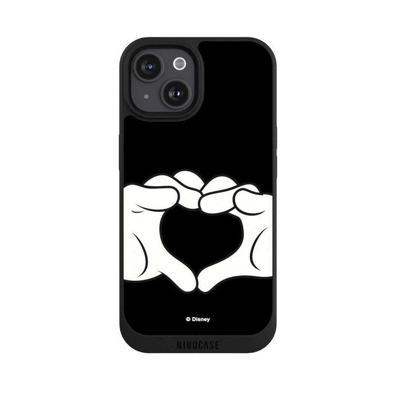 iPhone 15 NIVOpure Cœur Mains Mickey et Minnie
