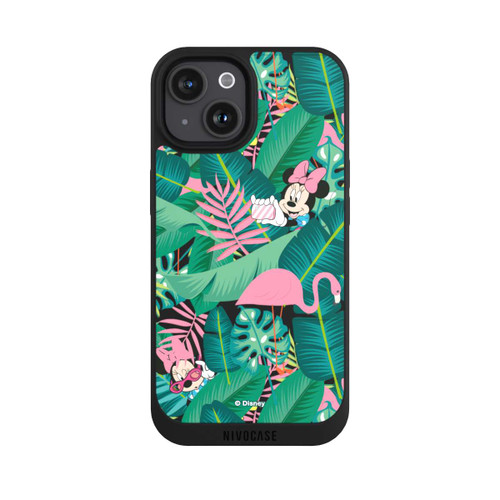 Apple iPhone 15 NIVOpure Minnie Summer Palmblätter ohne Hintergrund