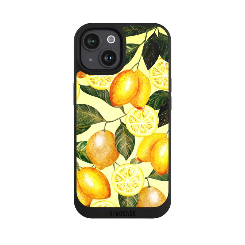 iPhone 15 NIVOpure Gelber Sommer mit Zitronen