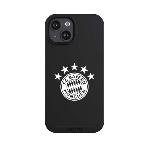 Apple iPhone 15 NIVOpure FCB Logo einfarbig mit Sternen - ohne Hintergrund