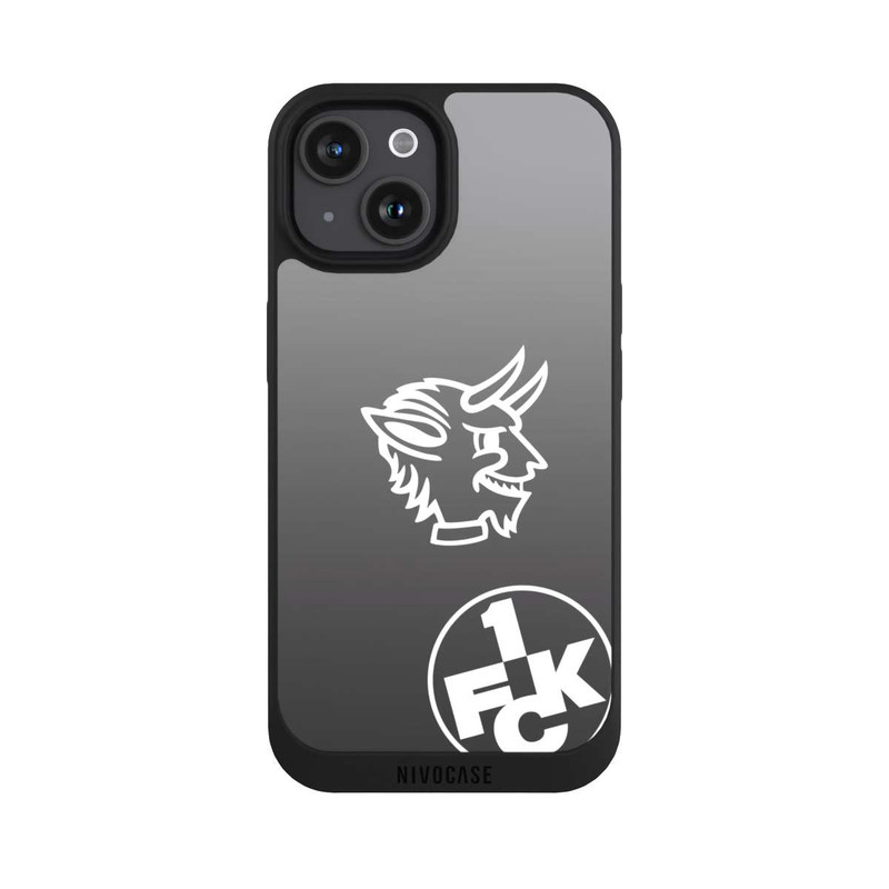 iPhone 15 NIVOpure Teufelskopf FCK auf Schwarz