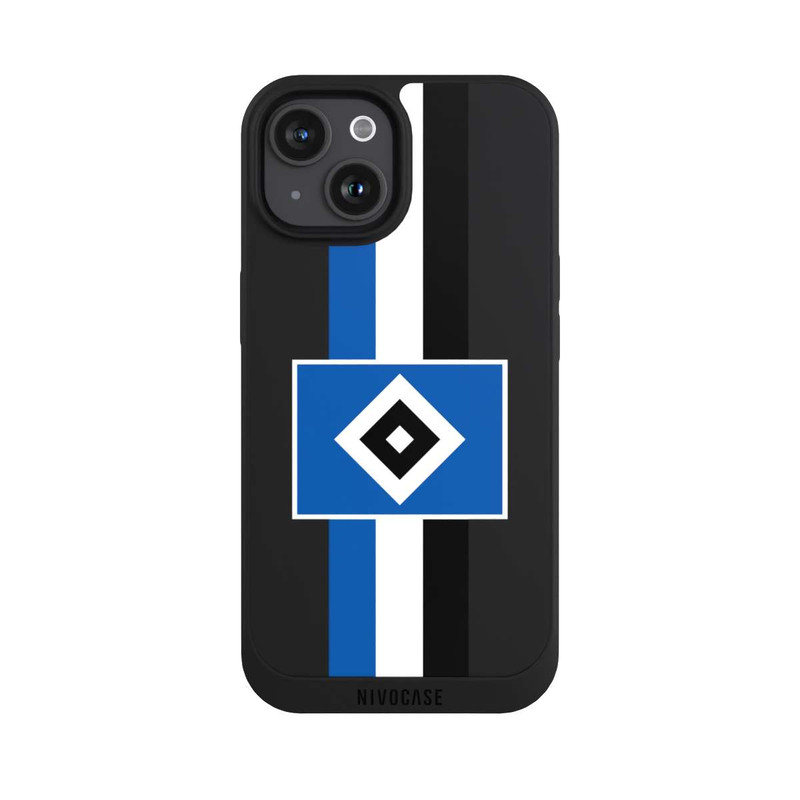 iPhone 15 NIVOpure HSV Streifen - Blau-Weiß-Schwarz - ohne Hintergrund